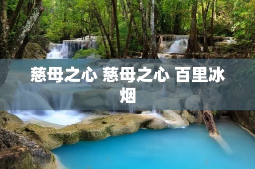慈母之心 慈母之心 百里冰烟