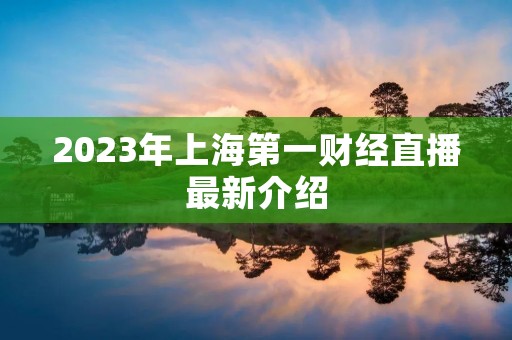 2023年上海第一财经直播最新介绍