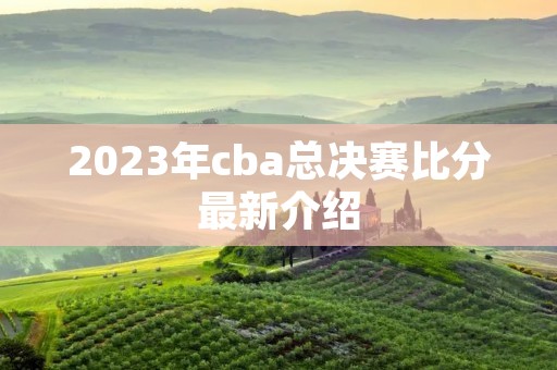 2023年cba总决赛比分最新介绍