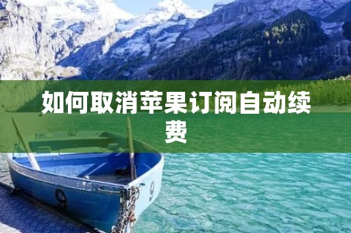 如何取消苹果订阅自动续费