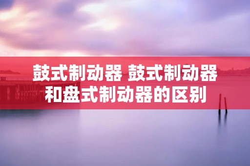 鼓式制动器 鼓式制动器和盘式制动器的区别