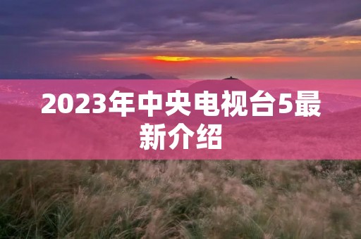 2023年中央电视台5最新介绍
