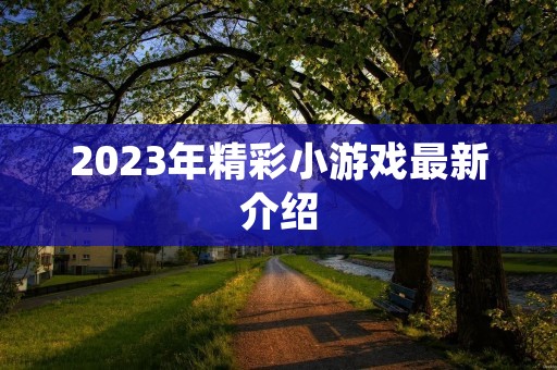 2023年精彩小游戏最新介绍