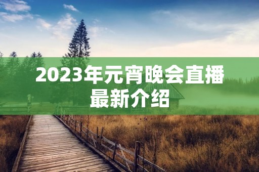 2023年元宵晚会直播最新介绍