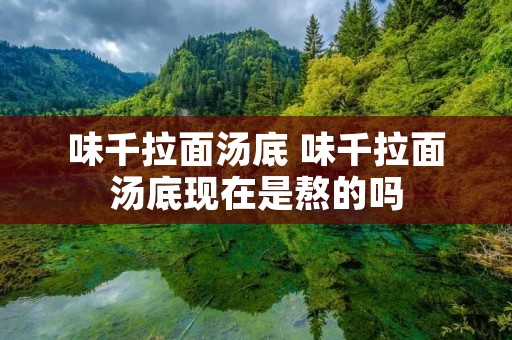 味千拉面汤底 味千拉面汤底现在是熬的吗
