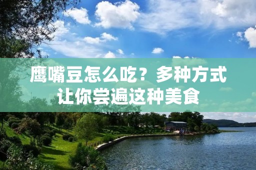 鹰嘴豆怎么吃?多种方式让你尝遍这种美食