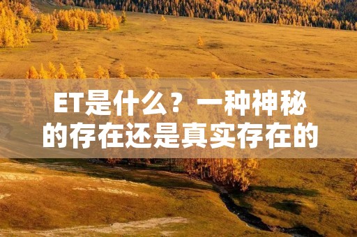 ET是什么?一种神秘的存在还是真实存在的生命体? ET是什么?一种神秘的存在还是真实存在的生命体?