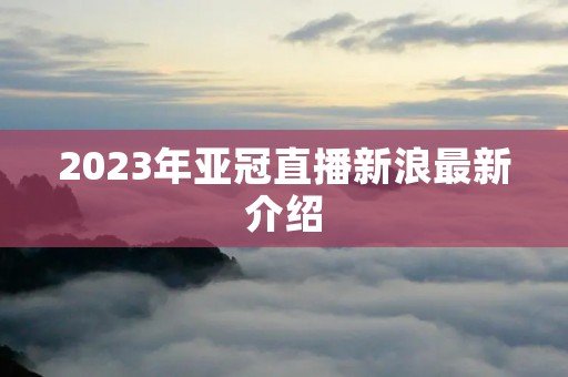 2023年亚冠直播新浪最新介绍