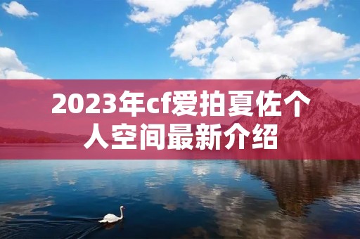 2023年cf爱拍夏佐个人空间最新介绍