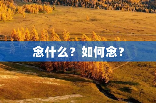 念什么？如何念？