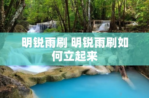 明锐雨刷 明锐雨刷如何立起来