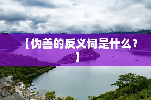 【伪善的反义词是什么？】