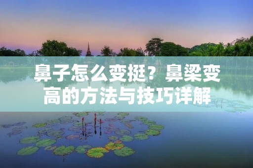 鼻子怎么变挺?鼻梁变高的方法与技巧详解