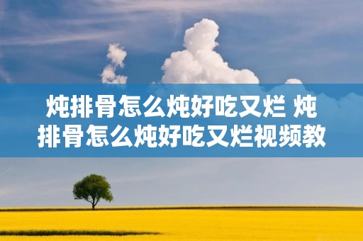 炖排骨怎么炖好吃又烂 炖排骨怎么炖好吃又烂视频教程