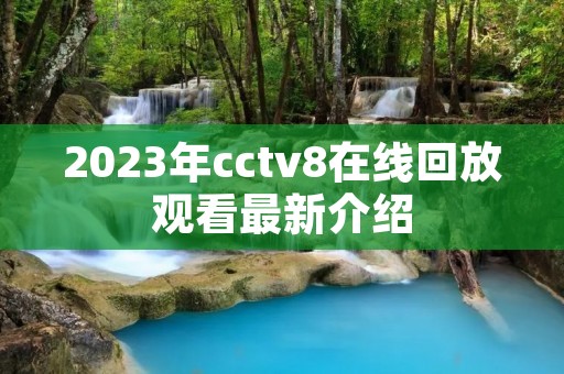 2023年cctv8在线回放观看最新介绍