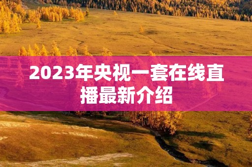 2023年央视一套在线直播最新介绍