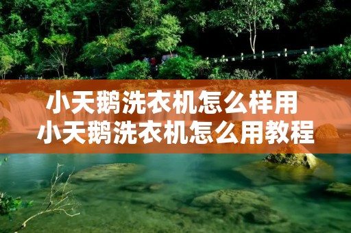 小天鹅洗衣机怎么样用 小天鹅洗衣机怎么用教程