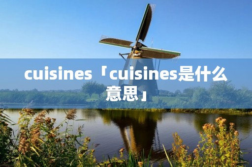 cuisines「cuisines是什么意思」