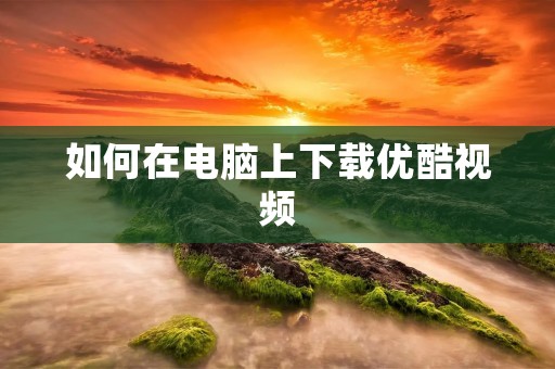 如何在电脑上下载优酷视频