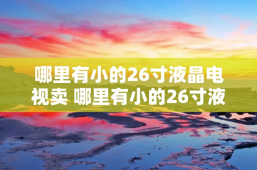 哪里有小的26寸液晶电视卖 哪里有小的26寸液晶电视卖呀