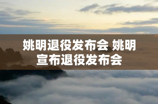 姚明退役发布会 姚明宣布退役发布会 姚明退役发布会 姚明宣布退役发布会