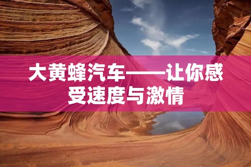 大黄蜂汽车——让你感受速度与** 大黄蜂汽车——让你感受速度与**