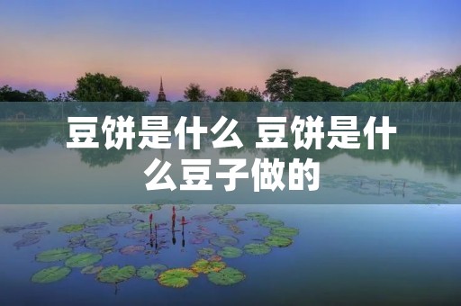 豆饼是什么 豆饼是什么豆子做的