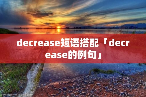 decrease短语搭配「decrease的例句」