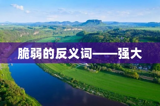 脆弱的反义词——强大