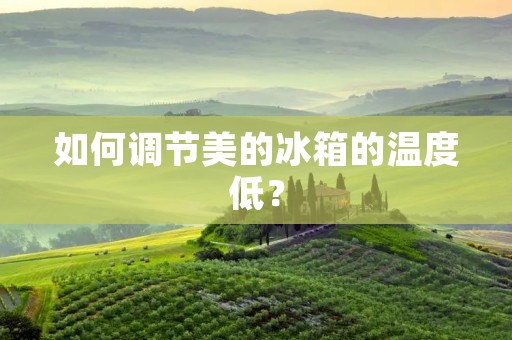 如何调节美的冰箱的温度低？