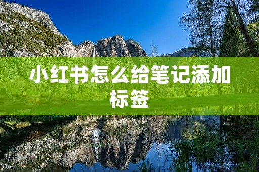小红书怎么给笔记添加标签