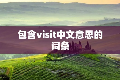 包含visit中文意思的词条 包含visit中文意思的词条