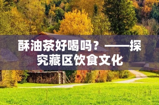 酥油茶好喝吗?——探究藏区饮食文化