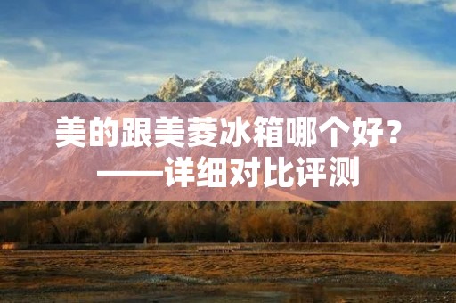 美的跟美菱冰箱哪个好？——详细对比评测