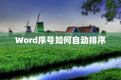 Word序号如何自动排序