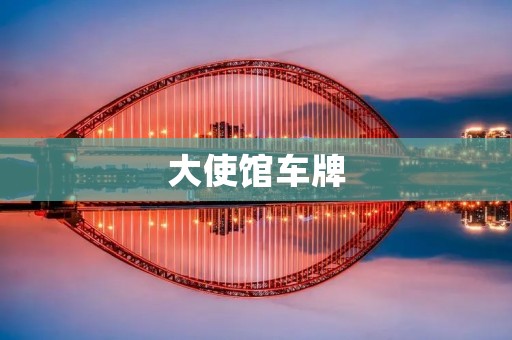 大使馆车牌：一种特殊的车牌