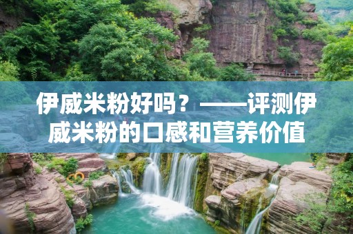 伊威米粉好吗?——评测伊威米粉的口感和营养价值