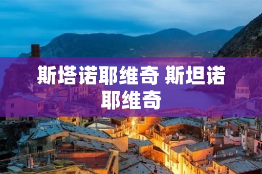 斯塔诺耶维奇 斯坦诺耶维奇