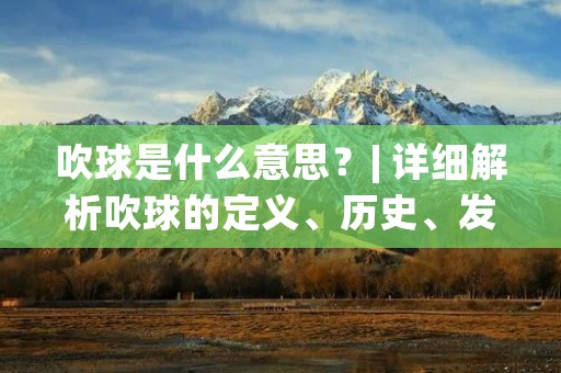 吹球是什么意思?| 详细解析吹球的定义、历史、发展和现状 吹球是什么意思?| 详细解析吹球的定义、历史、发展和现状