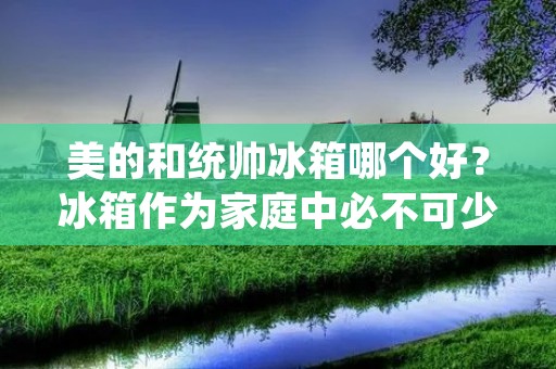 美的和统帅冰箱哪个好？冰箱作为家庭中必不可少的家电，它的使用频率也是非常高的。因此，选择一款好的冰箱显得尤为重要。随着科技的不断发展，冰箱的功能和性能也越来越多样化和丰富化，市场上的冰箱品牌也越来越多，其中美的和统帅冰箱是比较知名的两个品牌。那么，美的和统帅冰箱哪个好呢？下面就让我们来一一了解。