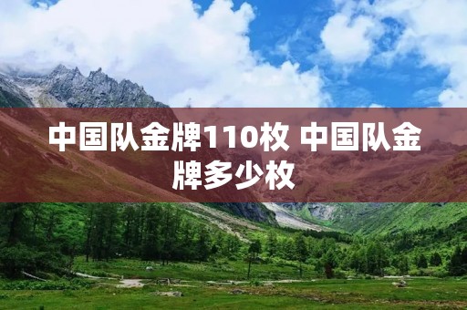 中国队金牌110枚 中国队金牌多少枚