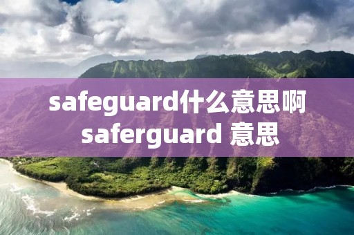 safeguard什么意思啊 saferguard 意思