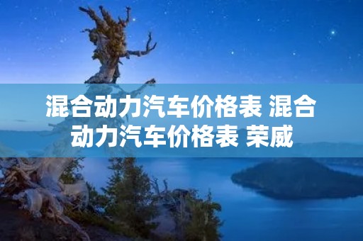 混合动力汽车价格表 混合动力汽车价格表 荣威