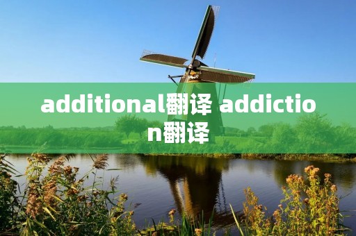 additional翻译 addiction翻译