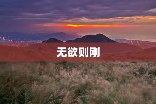 无欲则刚:一个人的内心素质和外在表现