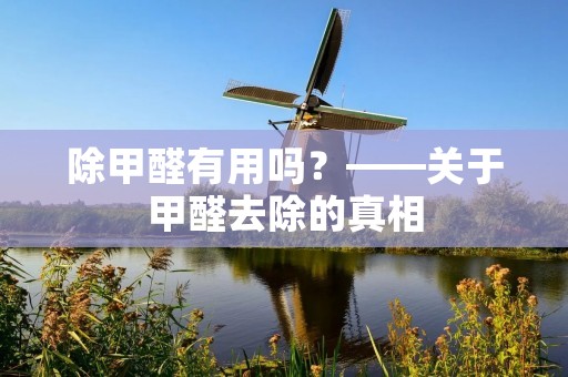 除甲醛有用吗？——关于甲醛去除的真相