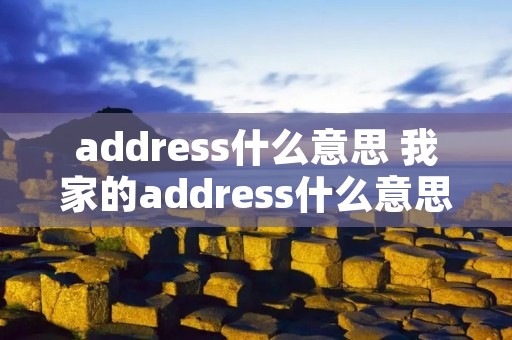 address什么意思 我家的address什么意思