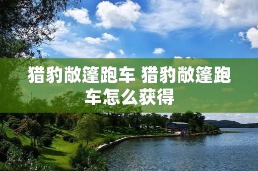 猎豹敞篷跑车 猎豹敞篷跑车怎么获得