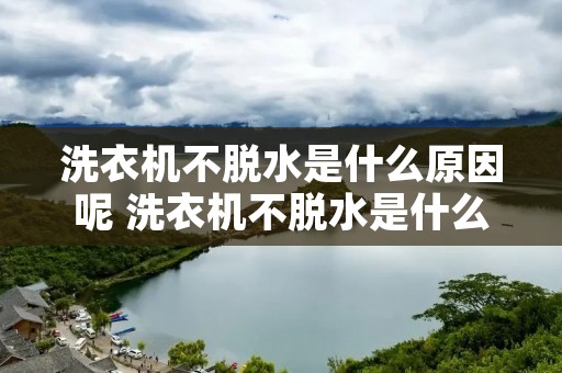 洗衣机不脱水是什么原因呢 洗衣机不脱水是什么原因呢怎么修理