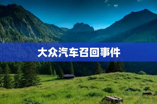 大众汽车召回事件：品质与信任的挑战